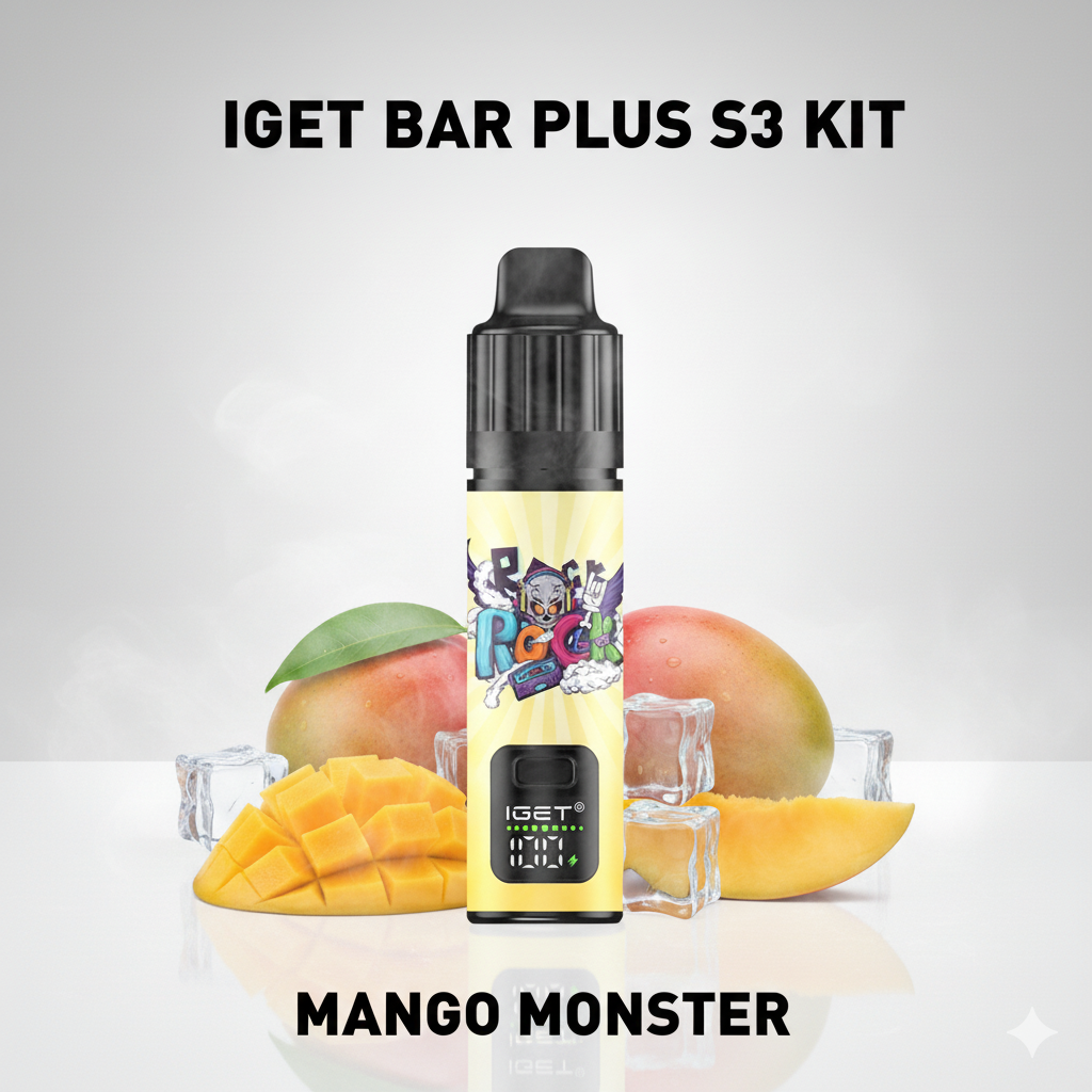 IGET Bar Plus S3 Kit Mango Monster : The Evolution of 10,000+ Puff Vaping