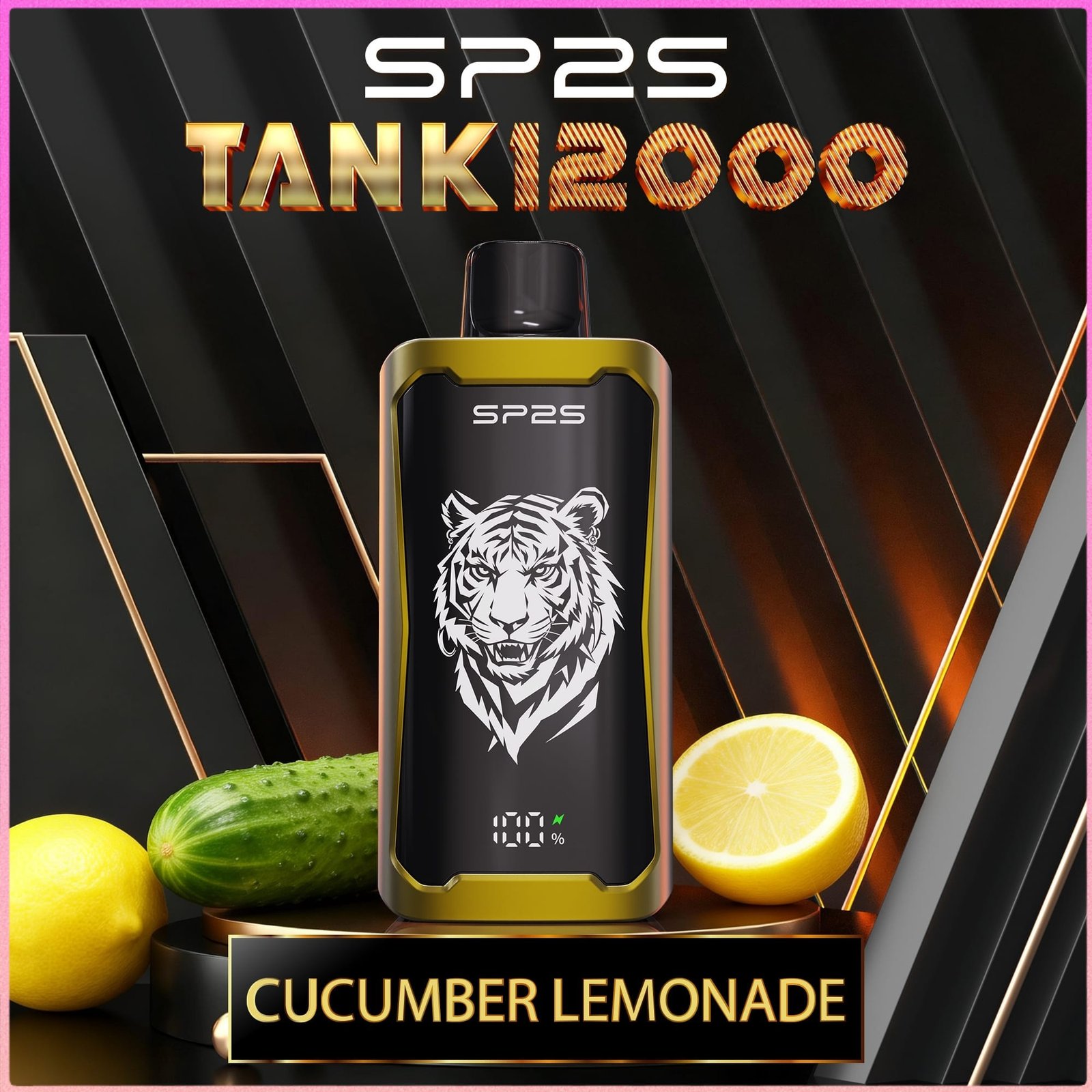 SP2S TANK 12000 Puffs Cucumber lemonade Disposable Vape