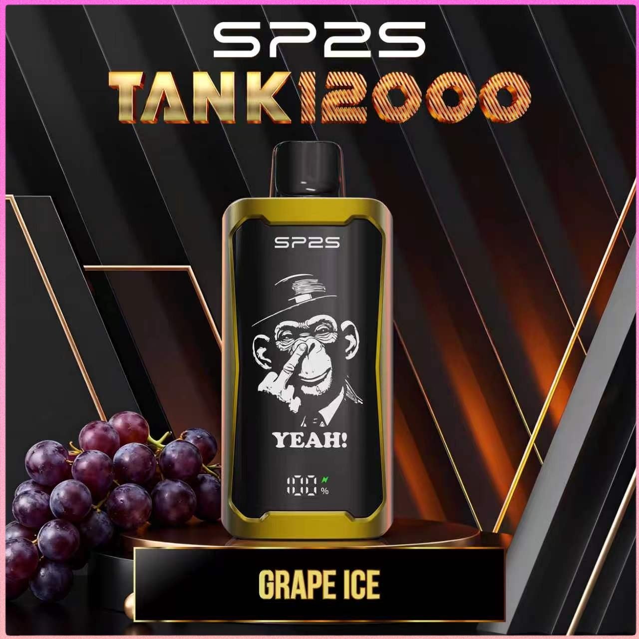 SP2S TANK 12000 Puffs Grape ice Disposable Vape