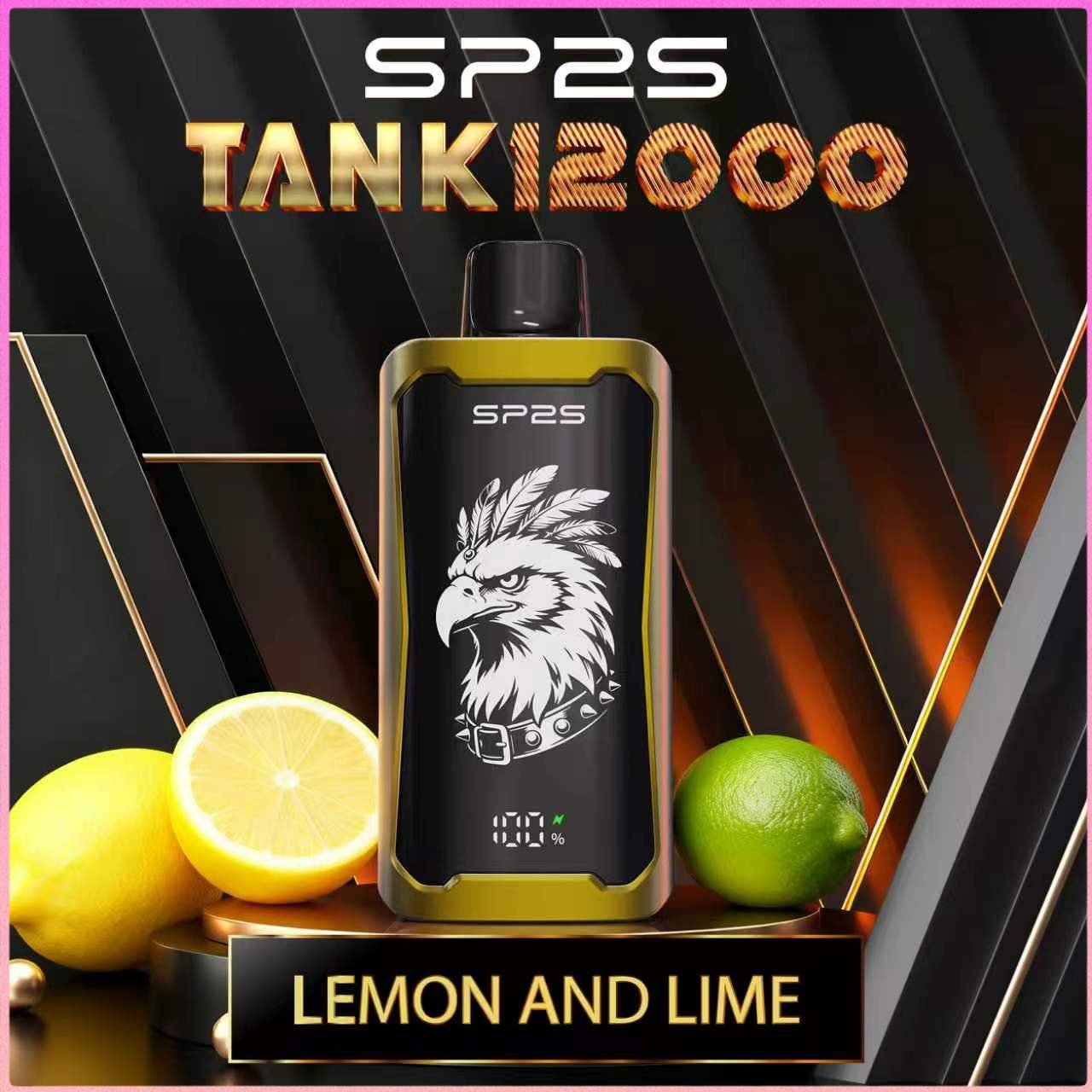 SP2S TANK 12000 Puffs Lemon and lime Disposable Vape
